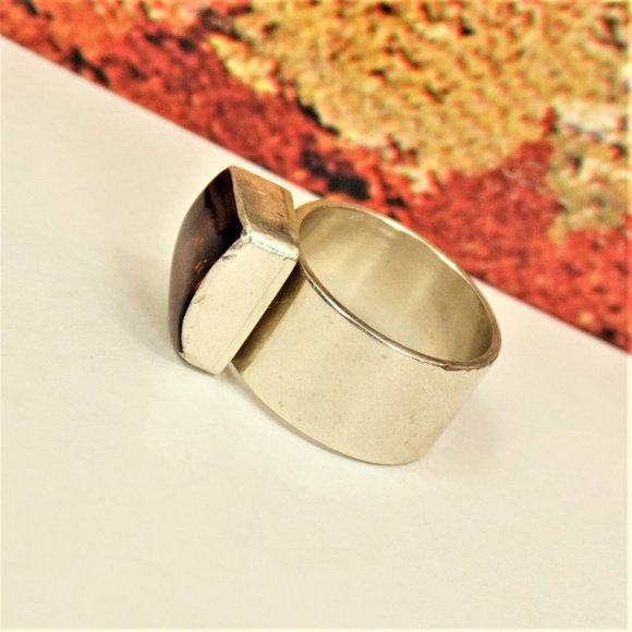 BALTIC AMBER STERLING RING 6.75, UNISEX GIFT, MOTHER'S DAY GIFT - Picture 9 of 10